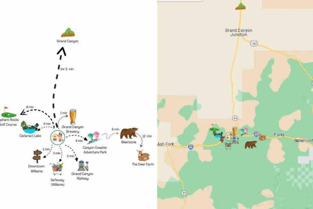 Walk To Gc Train Depot And Route 66, King Beds, Game Room, Bbq, Firepit ウィリアムズ エクステリア 写真